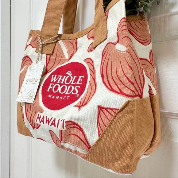 Whole Foods Hawai‘i Tag Aloha Organic Canvas Mini Tote NWT - Picture 4 of 6